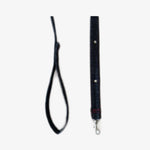Load image into Gallery viewer, Lead Dog Leash. Top view of leash handle &amp; bottom half of leash with handle &amp; clip facing bottom on an off white background. Shop vintage &amp; new home décor, lighting &amp; home furnishings as well as novelty gifts &amp; pet accessories online at blueigloo.ca
