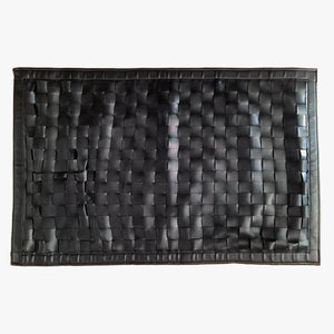 Basketweave Faux Leather Floor Mat, Black. Top view of black basketweave floor mat. Shop a selection of floor mats and rugs at blueigloo.ca