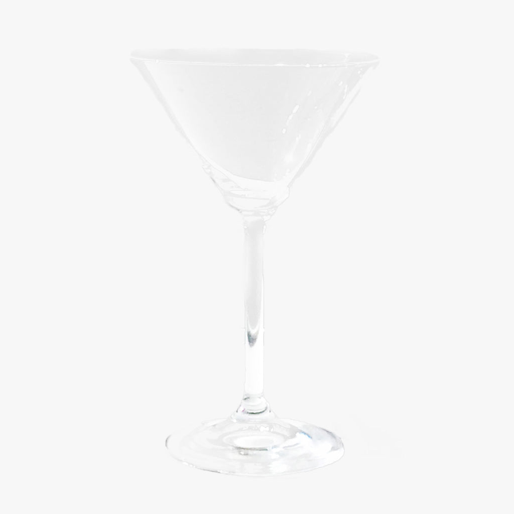 Connoisseur Martini Glass. A single martini glass shown on off white background. Shop barware, serveware, and bar accessories online at blueigloo.ca