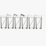 Load image into Gallery viewer, Glasses Stir Sticks by UMBRA. Showing set of 6 drink stir sticks angled standing in clear tallboy glasses with clear bubbly liquid on an off white background. Shop vintage &amp; new home décor, lighting &amp; home furnishings as well as novelty gifts &amp; pet accessories online at blueigloo.ca
