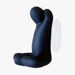 Load image into Gallery viewer, Resin Figure Toothbrush Holder by Milk Design. Shown in black on a white background. Side view. Shop suction hooks and bathroom accessories at blueigloo.ca
